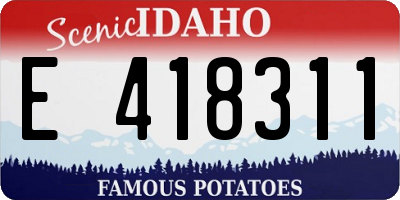 ID license plate E418311