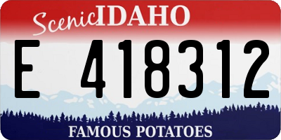 ID license plate E418312