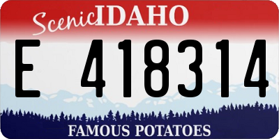 ID license plate E418314