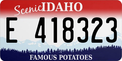 ID license plate E418323