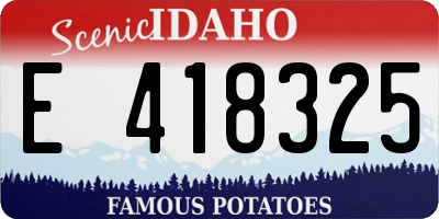 ID license plate E418325