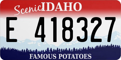 ID license plate E418327