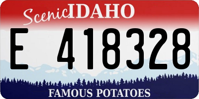 ID license plate E418328