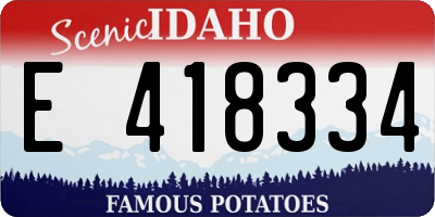 ID license plate E418334