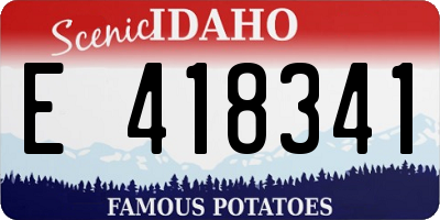 ID license plate E418341