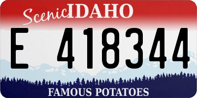 ID license plate E418344