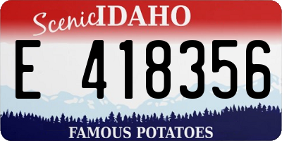 ID license plate E418356