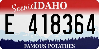 ID license plate E418364