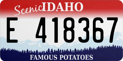 ID license plate E418367