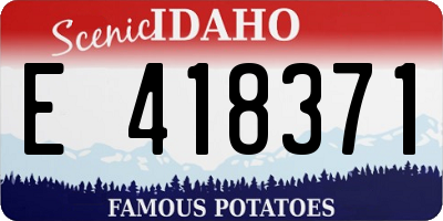 ID license plate E418371