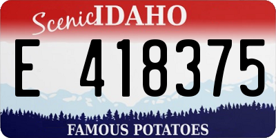 ID license plate E418375