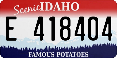 ID license plate E418404