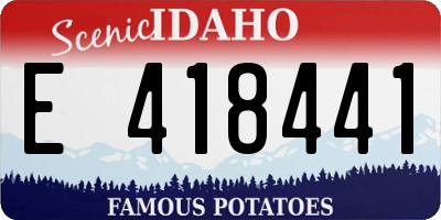 ID license plate E418441