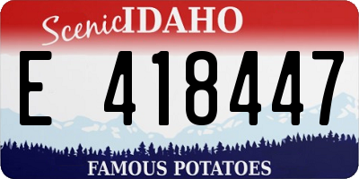 ID license plate E418447
