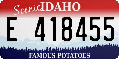ID license plate E418455