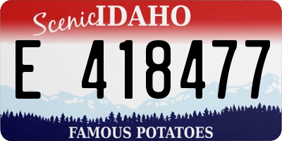 ID license plate E418477