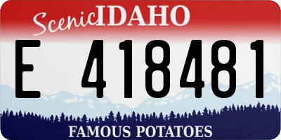 ID license plate E418481