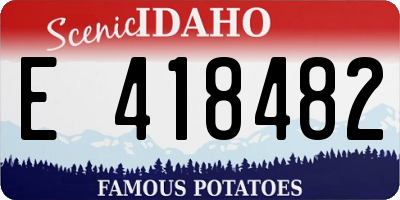 ID license plate E418482