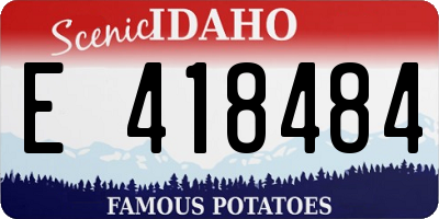 ID license plate E418484