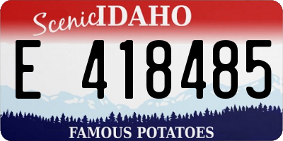 ID license plate E418485