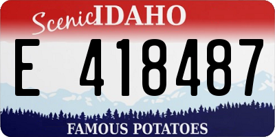 ID license plate E418487