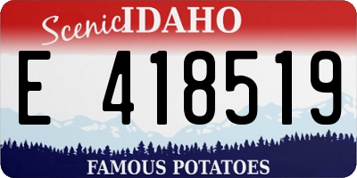 ID license plate E418519