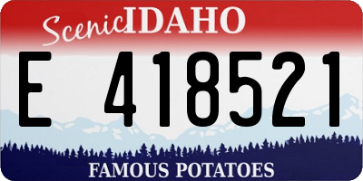 ID license plate E418521