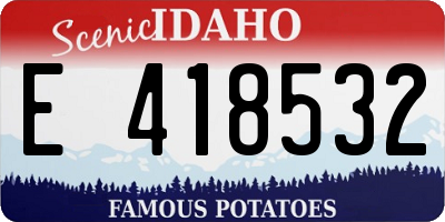 ID license plate E418532
