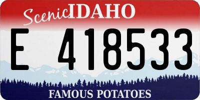 ID license plate E418533