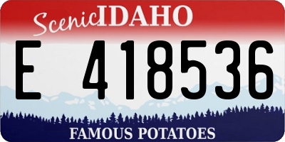 ID license plate E418536