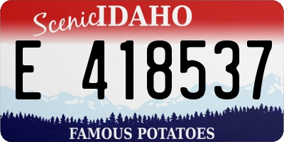 ID license plate E418537