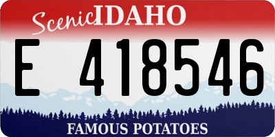 ID license plate E418546