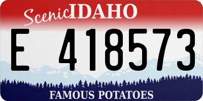 ID license plate E418573