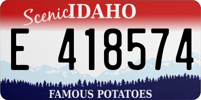 ID license plate E418574