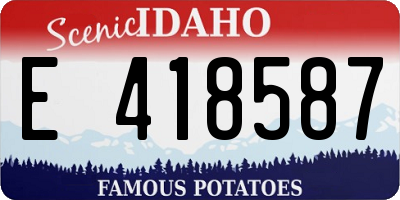 ID license plate E418587