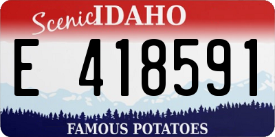 ID license plate E418591