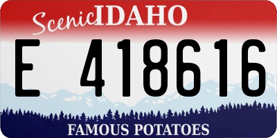 ID license plate E418616