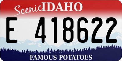 ID license plate E418622