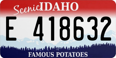 ID license plate E418632