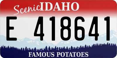 ID license plate E418641