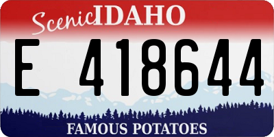 ID license plate E418644