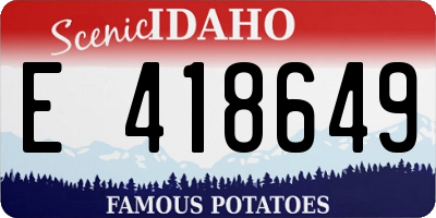 ID license plate E418649