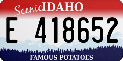 ID license plate E418652