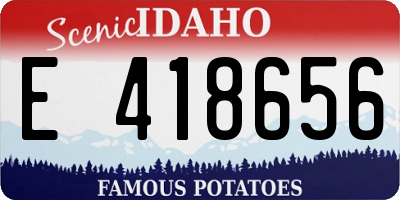 ID license plate E418656