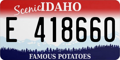 ID license plate E418660