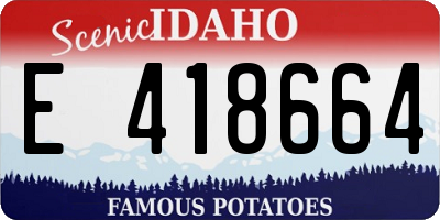 ID license plate E418664