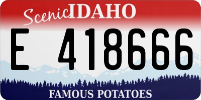 ID license plate E418666