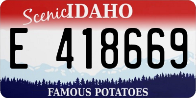ID license plate E418669
