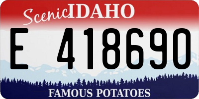 ID license plate E418690