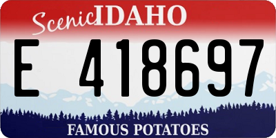 ID license plate E418697